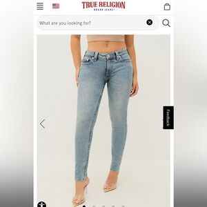 True Religion Y2K Women's Light Blue Jeans